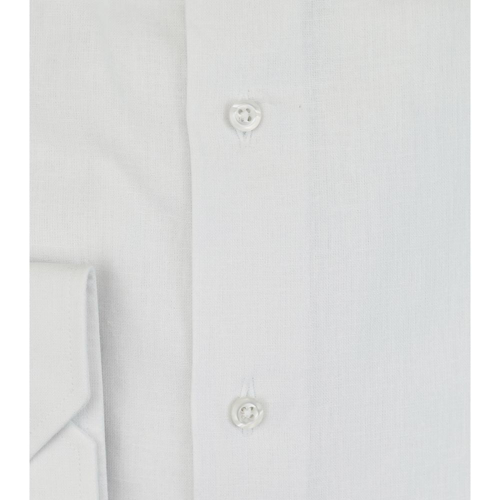 Bagutta white linen shirt for men